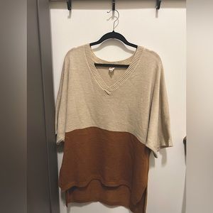 “Joah Brown” Two Toned Fall Sweater (Cream/BurntOrange)